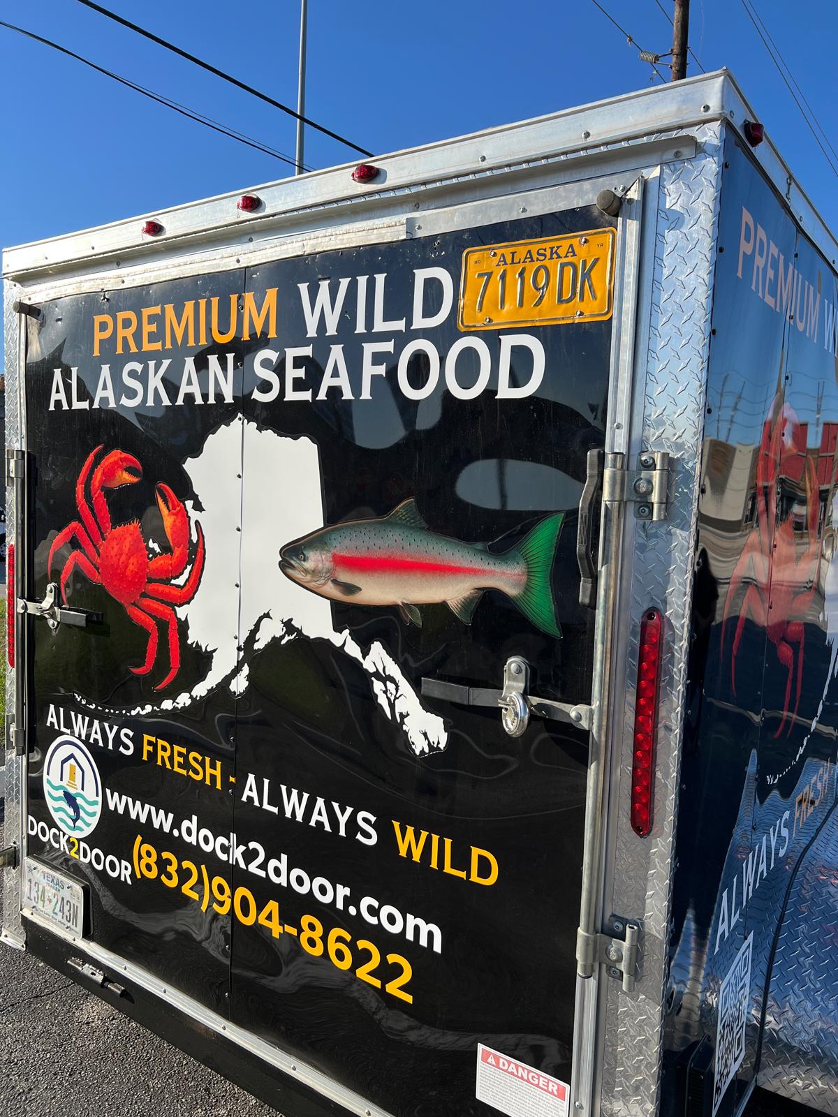 Dock2Door mobile seafood market trailer